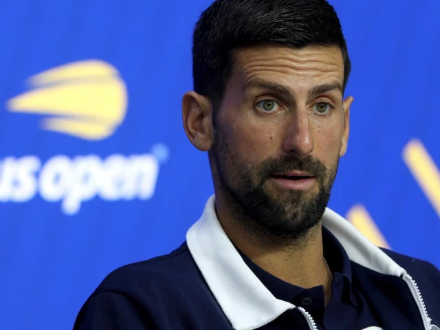 serbian superstar novak djokovic talks to reporters before the start of the us open final grand slam of 2025