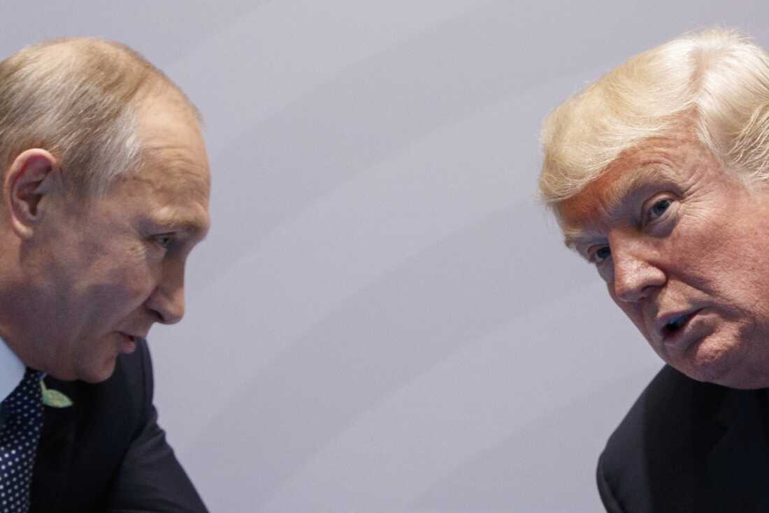 FILE - President Trump meets with Russian President Vladimir Putin at the G20 Summit on July 7, 2017, in Hamburg, Germany.