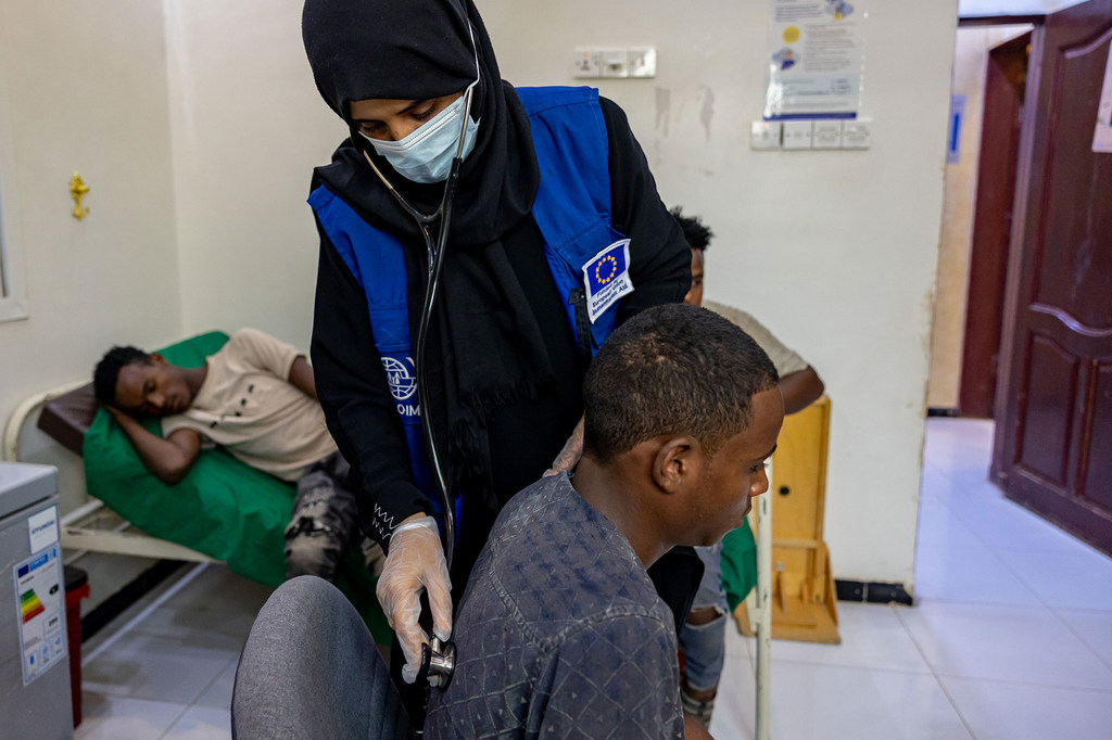 Dr. Nouf conducts an initial examination to assess her patient’s health condition.