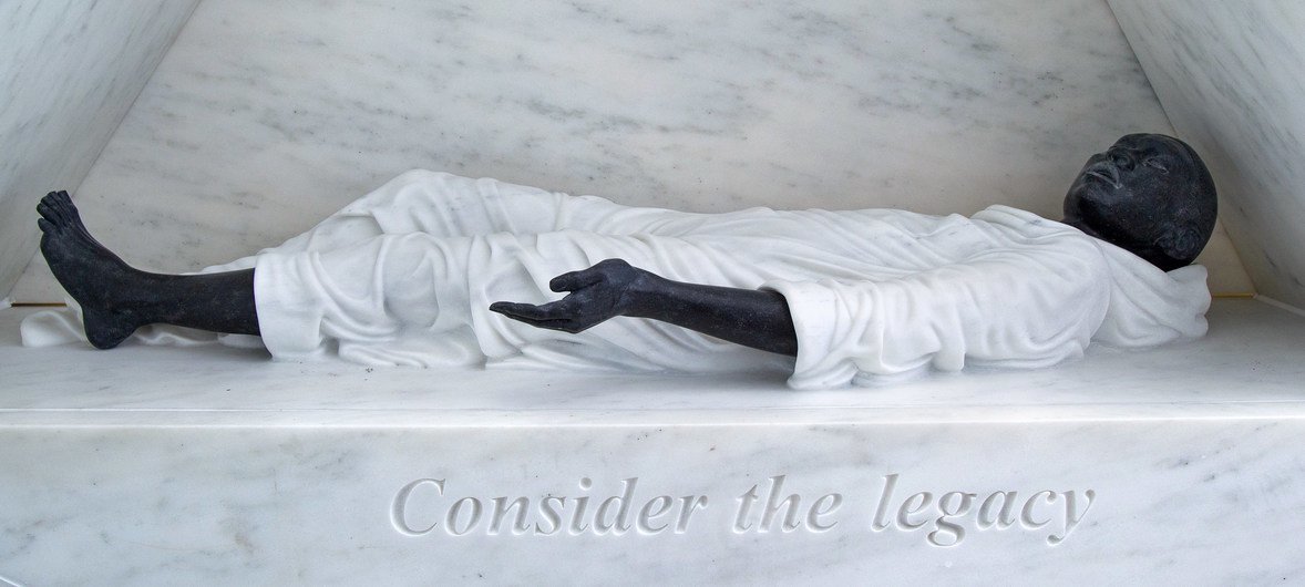 Details from Ark of Return, the permanent memorial at UN Headquarters to acknowledge the tragedy and consider the legacy of slavery and the transatlantic slave trade.