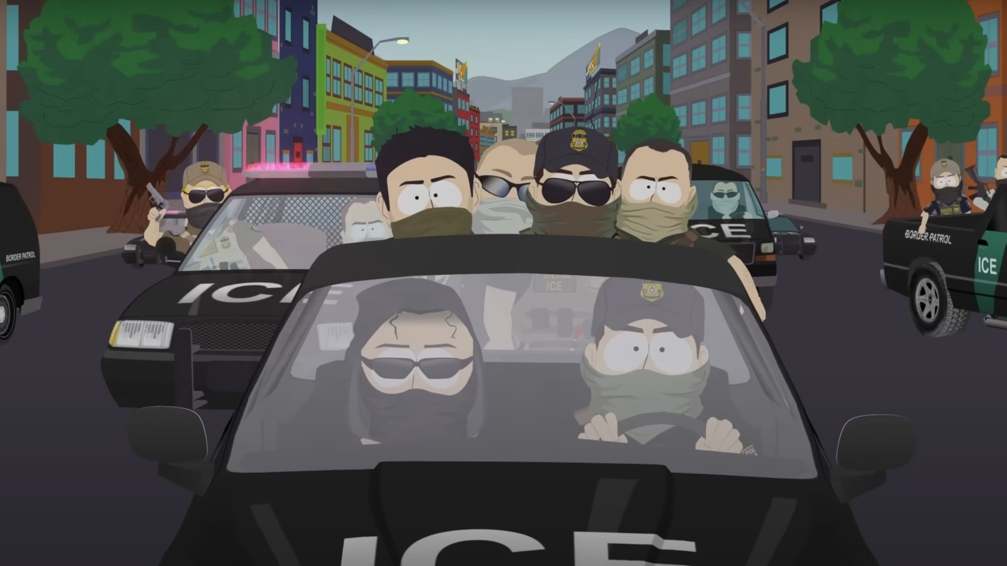 ICE officers in