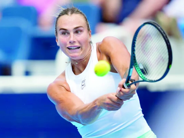 aryna sabalenka in action against emma raducanu during the cincinnati open at the lindner family tennis center photo reuters