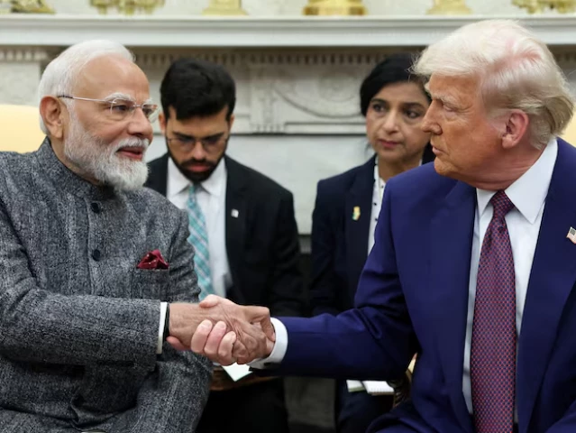 us president donald trump and indian prime minister narendra modi shake hands at the white house in washington dc us february 13 2025 photo reuters