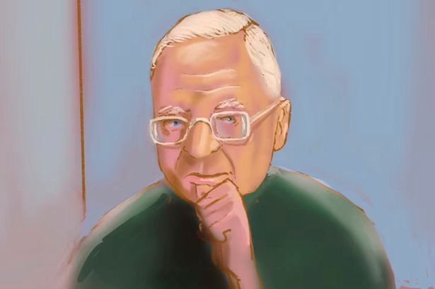 A court sketch of Glenn Gary Cameron, now 61, known as the Night Stalker