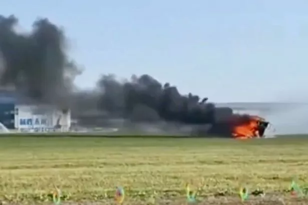 Flying cars crash into each other at Chinese technology air show
