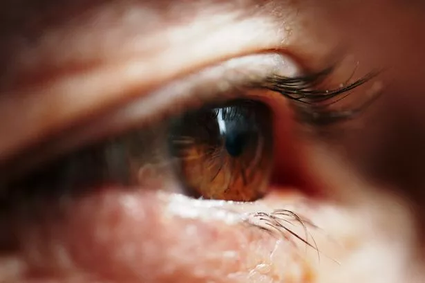A close-up of a human eye