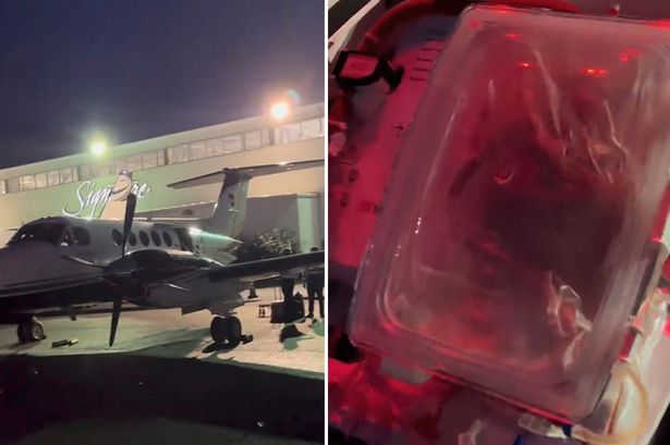 The heart was transported in a