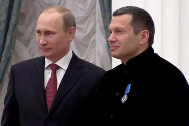 Vladimir Putin with Vladimir Solovyov