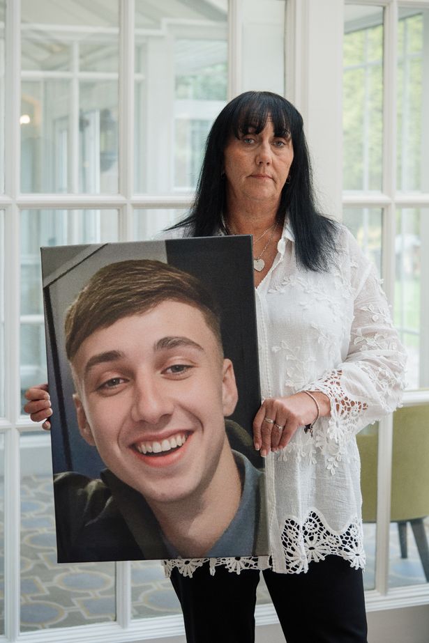 The Disappearance of Jay Slater Channel 4 Debbie Duncan holding photo of Jay