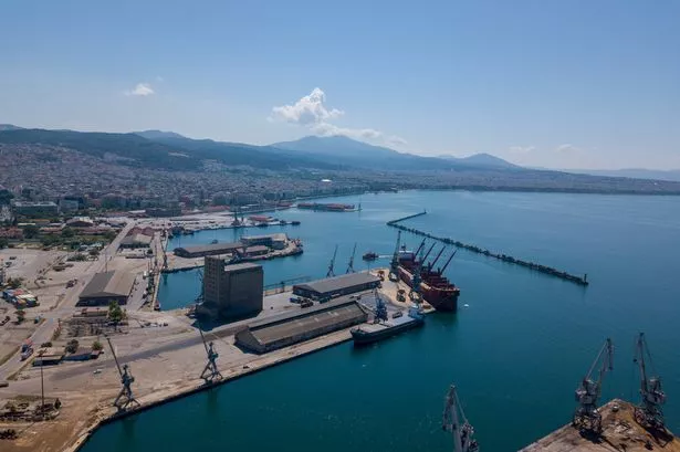 A photo of the port of Thessaloniki