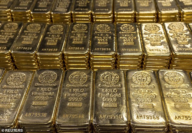 Safe haven: Gold, seen as a store of value during wider turbulence, topped $3,500 an ounce for the first time and some forecast it could reach $4,000