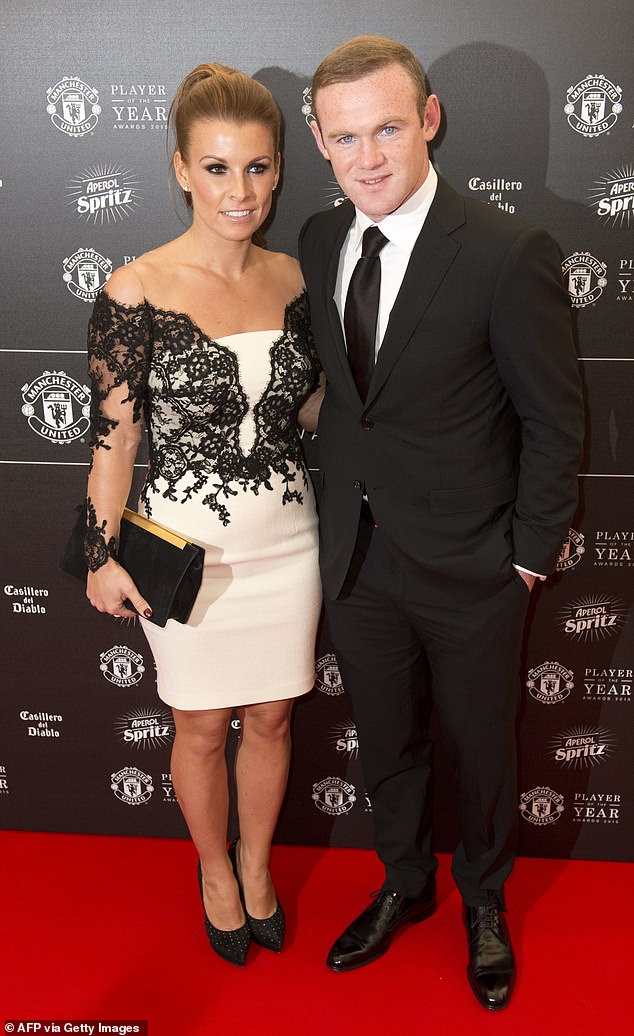 Wayne Rooney  has shared an awkward comment that former Man United boss Louis van Gaal  once made to his wife Coleen (left pictured in 2015)