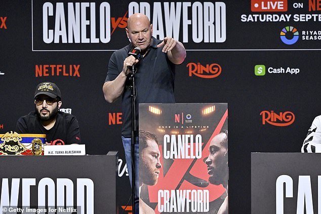 Dana White did not take kindly to a question while hosting a pre-fight press conference for Canelo Alvarez vs Terence Crawford