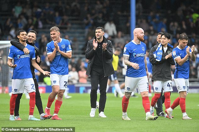 These days, Portsmouth are the epitome of good sense as they climb back up the leagues led by John Mousinho (centre)