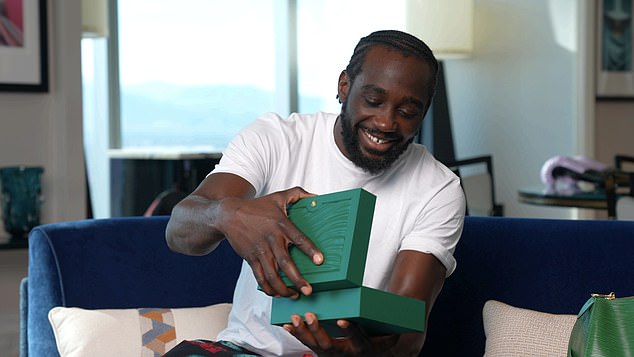Terence Crawford has been presented with a stunning $15,000 Rolex Submariner (above)
