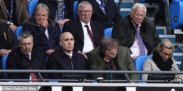 Sir Jim Ratcliffe (second from right) could hardly watch as Man United got hammered by City