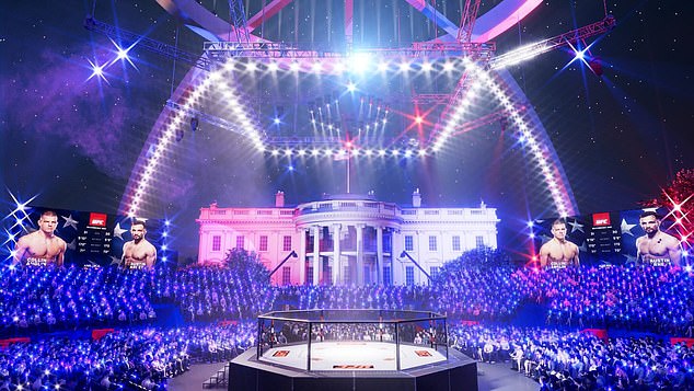 UFC have revealed what their White House event could look like in the first renderings