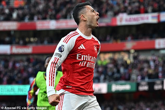 Gabriel Martinelli came off the bench to earn Arsenal a 1-1 draw with Man City on Sunday