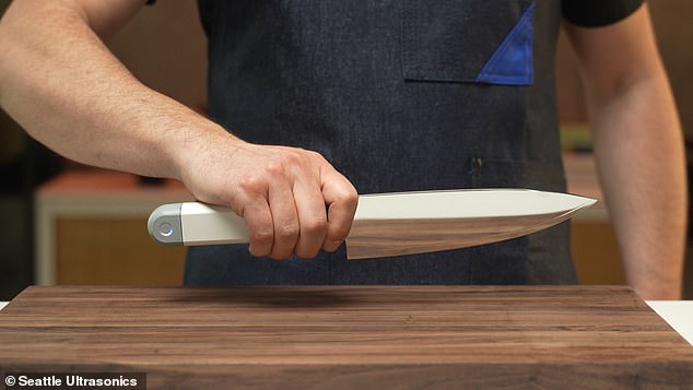 A vibrating knife might sound like a recipe for disaster. But this futuristic blade quivers so quickly that its inventor claims you can