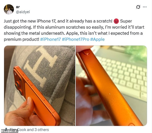 On X (Twitter), one user in Hong Kong shared photos of his scratched iPhone Pro in the new