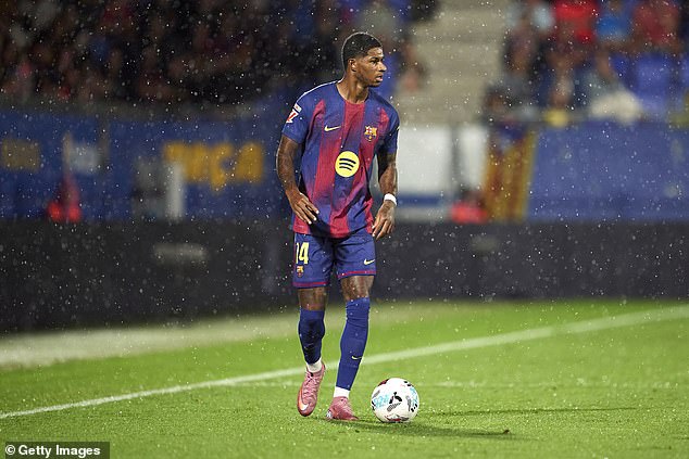 Marcus Rashford was dropped by Hansi Flick for Barcelona