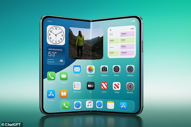 Mr Gurman claims that Apple will opt for a design that resembles two iPhone Airs side¿by¿side. To imagine how this might look, the Daily Mail turned to AI ¿ so, would you buy this foldable iPhone?
