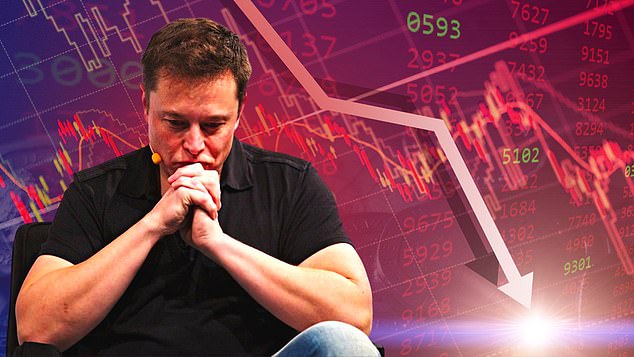 Slow lane: Electric car-maker Tesla, led by Elon Musk (pictured), sold just 8,220 vehicles in the European Union in August while Chinese rival BYD’s sales trebled to more than 9,000