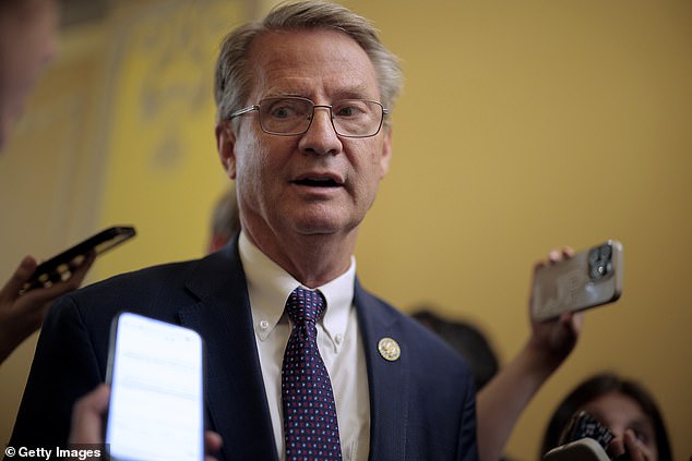 Tennessee congressman Tim Burchett (pictured) suggested in a viral clip online that there are alien beings in secret underwater bases near the US (Stock Image)