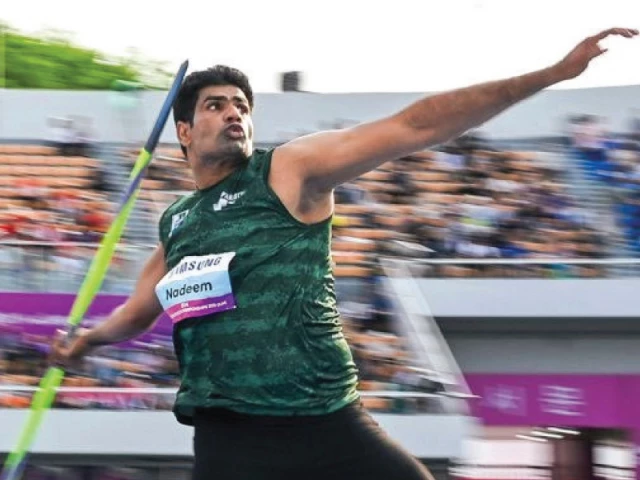 arshad became the first pakistani in 50 years to win gold at the asian athletics championship photo file