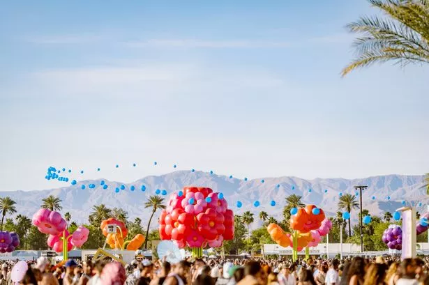 INDIO, CALIFORNIA - APRIL 20: (FOR EDITORIAL USE ONLY) A general view of atmosphere at the 2025 Coachella Valley Music And Arts Festival on April 20, 2025 in Indio, California. (Photo by Matt Winkelmeyer/Getty Images for Coachella)