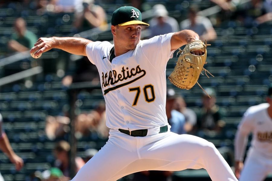 MLB: Texas Rangers at Athletics
