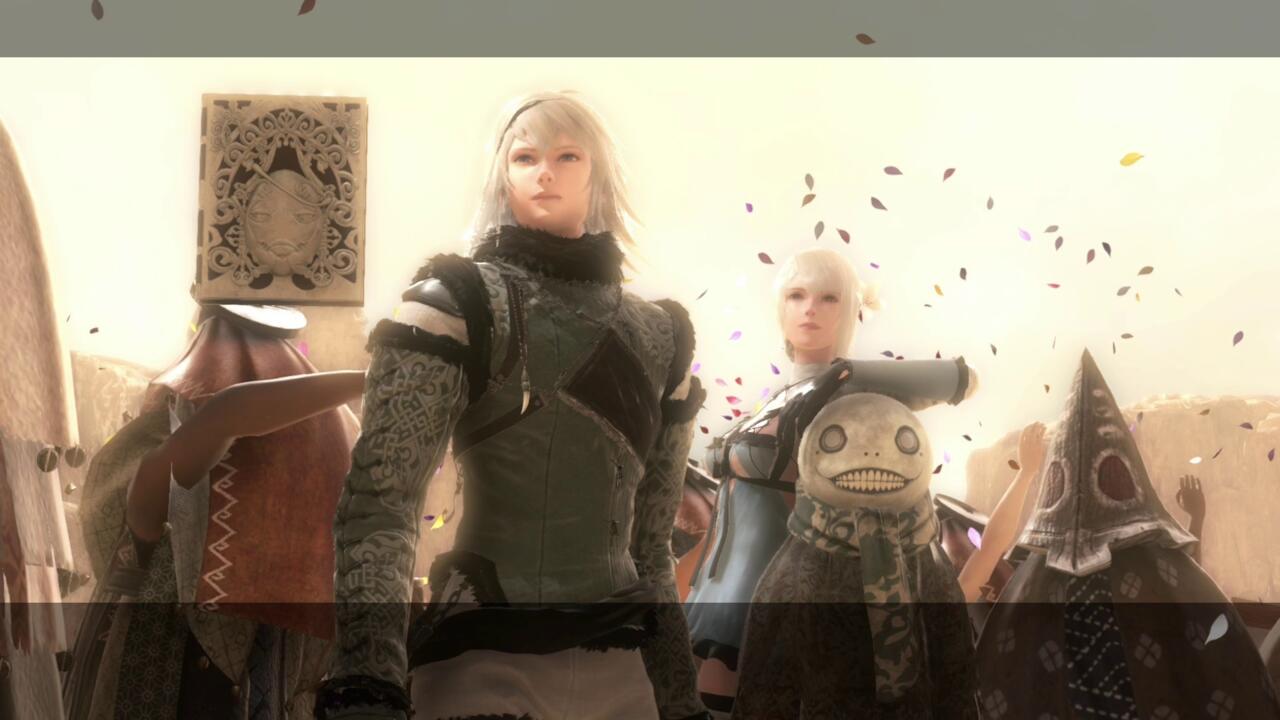 Festivities in the desert village of Facade in Nier Replicant.