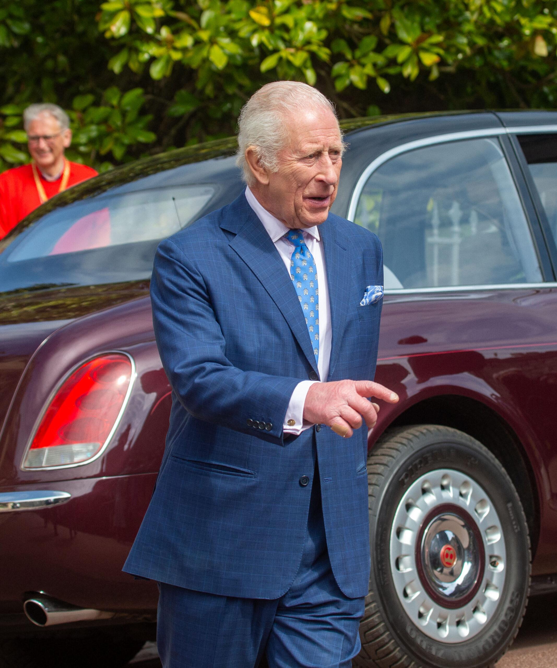 King Charles at Easter Mattins Service At St George