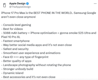 Apple Declares Iphone 17 Pro Max Best Phone In World