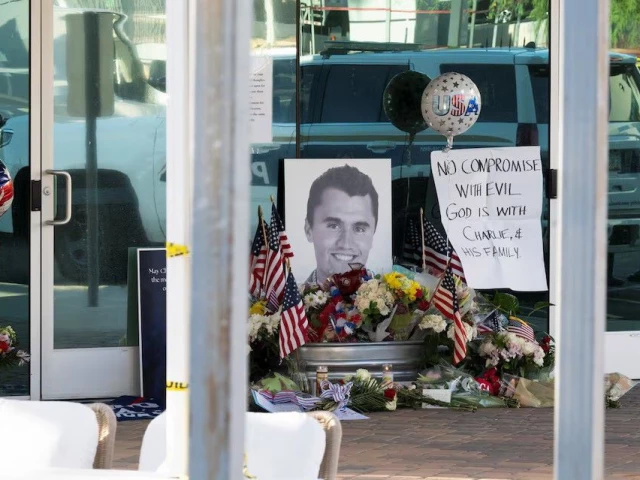 a memorial is held for charlie kirk who was shot and killed in utah at the turning point usa headquarters in phoenix arizona us september 10 2025 reuters photo reuters
