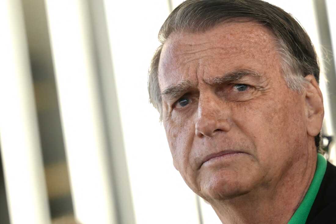 Former Brazilian President Jair Bolsonaro in Brasília on July 17.