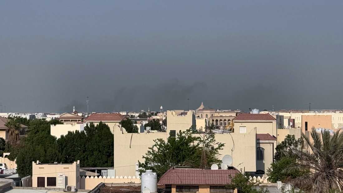 Smoke rises from behind residential areas after explosions in Doha, Qatar, on Tuesday. Israel said it launched a strike targeting senior Hamas leaders.