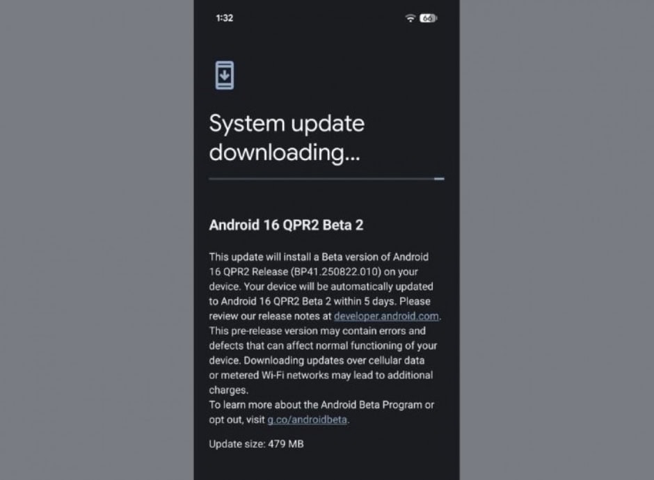Android 16 QPR2 beta 2