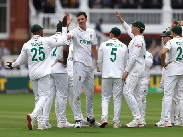 marco jansen celebrates marnus labuschagne s wicket during the wtc 2025 final at lord s photo icc
