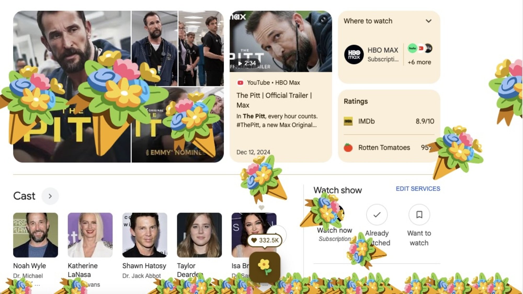 The Google search page for