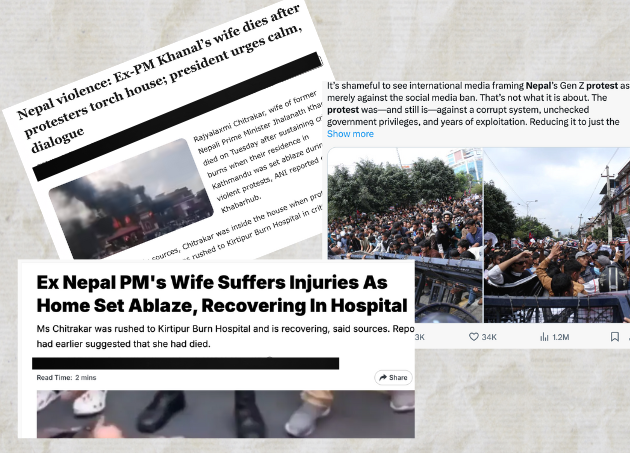 Banner headlines and flawed interpretations of Nepal's protests have characterized media coverage. Graphic: IPS