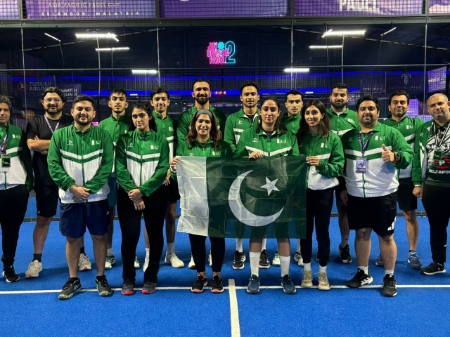 pakistan team played the quarterfinal at the asia pacific padel cup 2025 in kuala lumpur malaysia photo courtesy pakistan padel