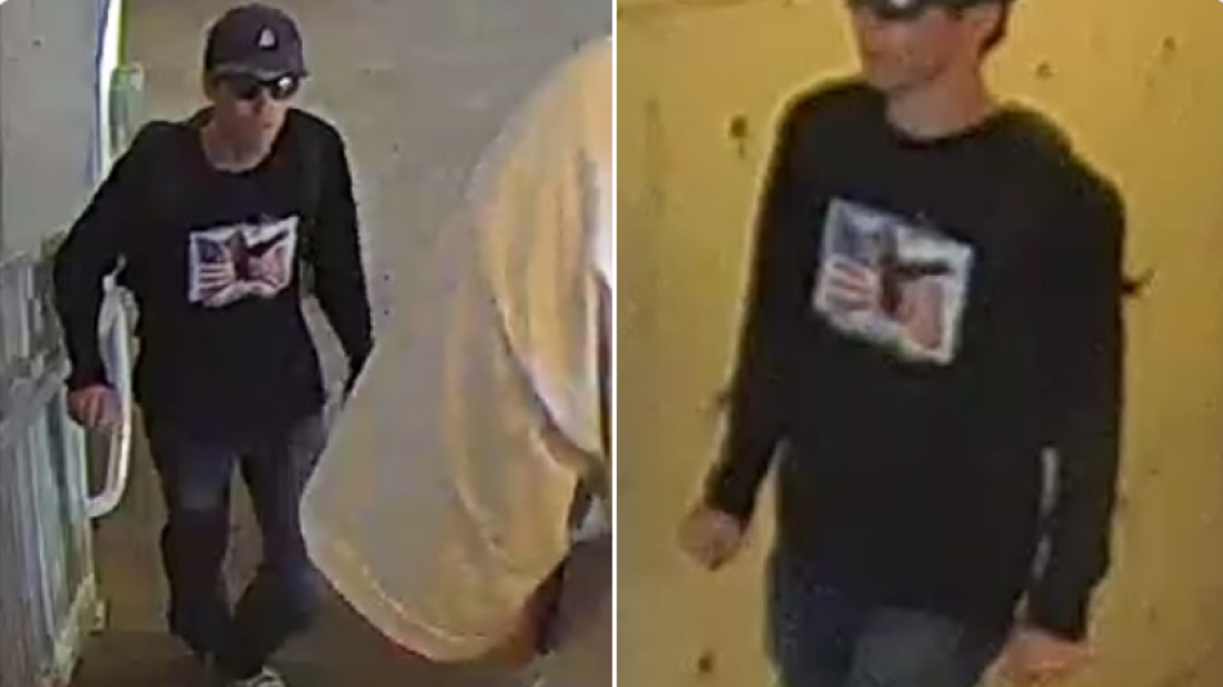 Side-by-side photos of the person of interest in Charlie Kirk