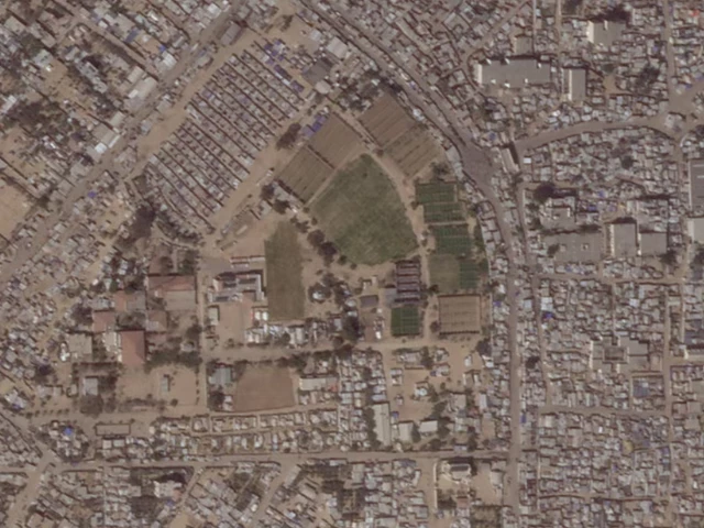 satellite image shows densely packed tents at the humanitarian zone al mawasi area designated by israel as a humanitarian zone where aid agencies say basic services are inadequate for the large number of people living there in khan younis amid israel s military offensive on gaza city september 9 2025 photo reuters