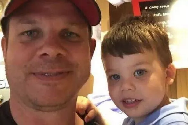 Little Lane with his father before the tragedy