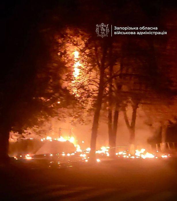 A photo of the exploded drone