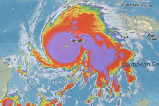 Hurricane Melissa map