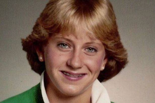 This is a closeup view of a family photograph of Karen Slattery,