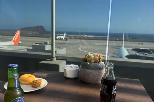 We sat outside and watch planes land and take-off