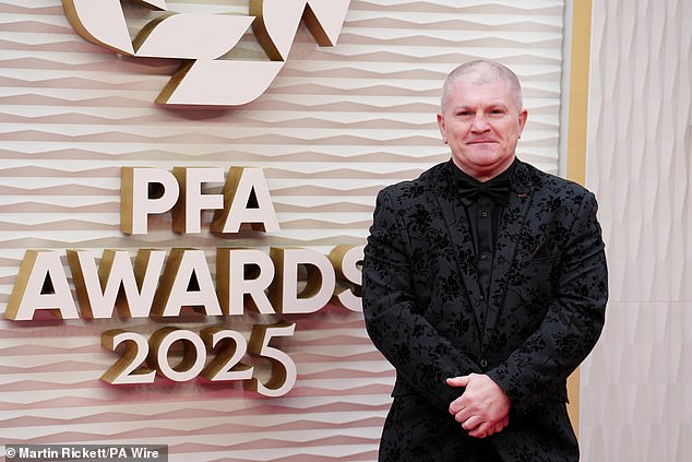 British boxing icon Ricky Hatton died aged 46. He is pictured here at the PFA Awards 2025 at Manchester Opera House on August 19